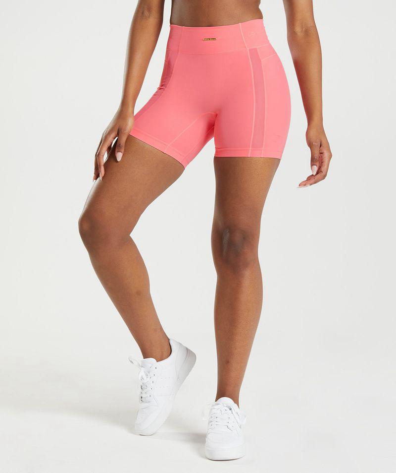 Gymshark Whitney Mesh Rövidnadrág Női Rózsaszín Hungary | LFKGO-1024