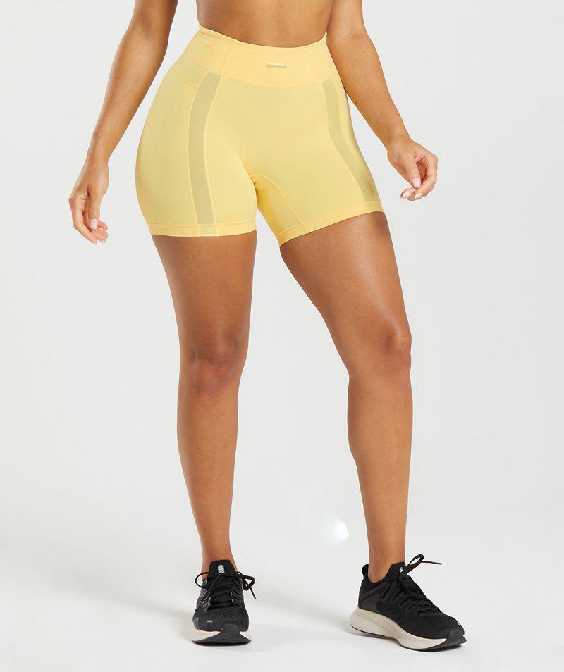 Gymshark Whitney Mesh Rövidnadrág Női Sárga Hungary | JCMVA-8302